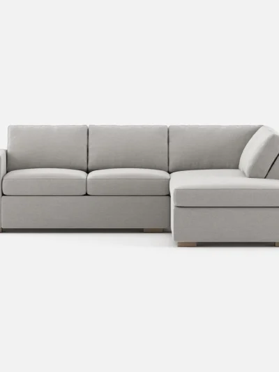Glozin II Sectional Sofa in Latex—Gray