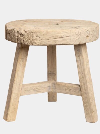 Round Elm Side Table