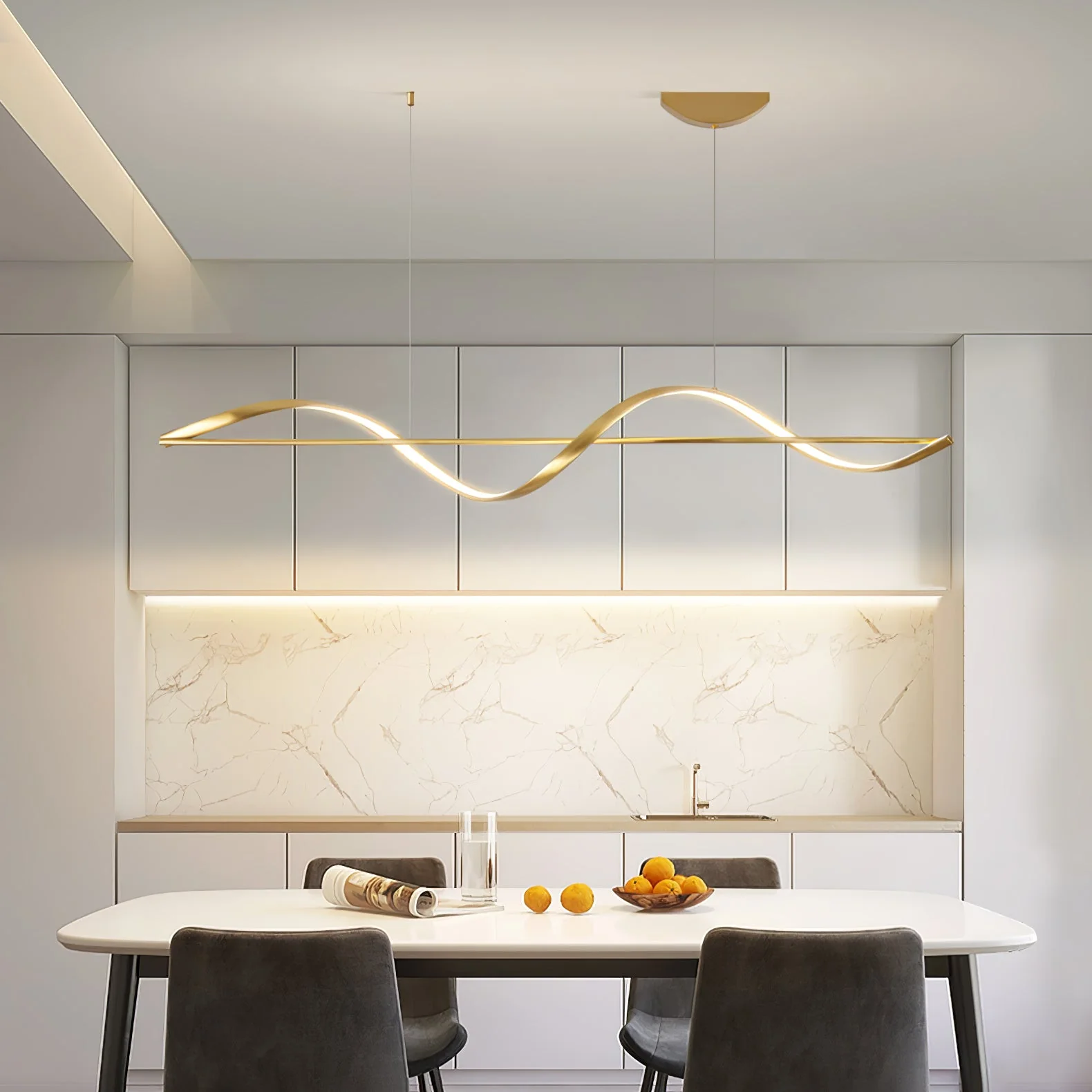 Solenne Wave Linear Pendant Light - Image 2