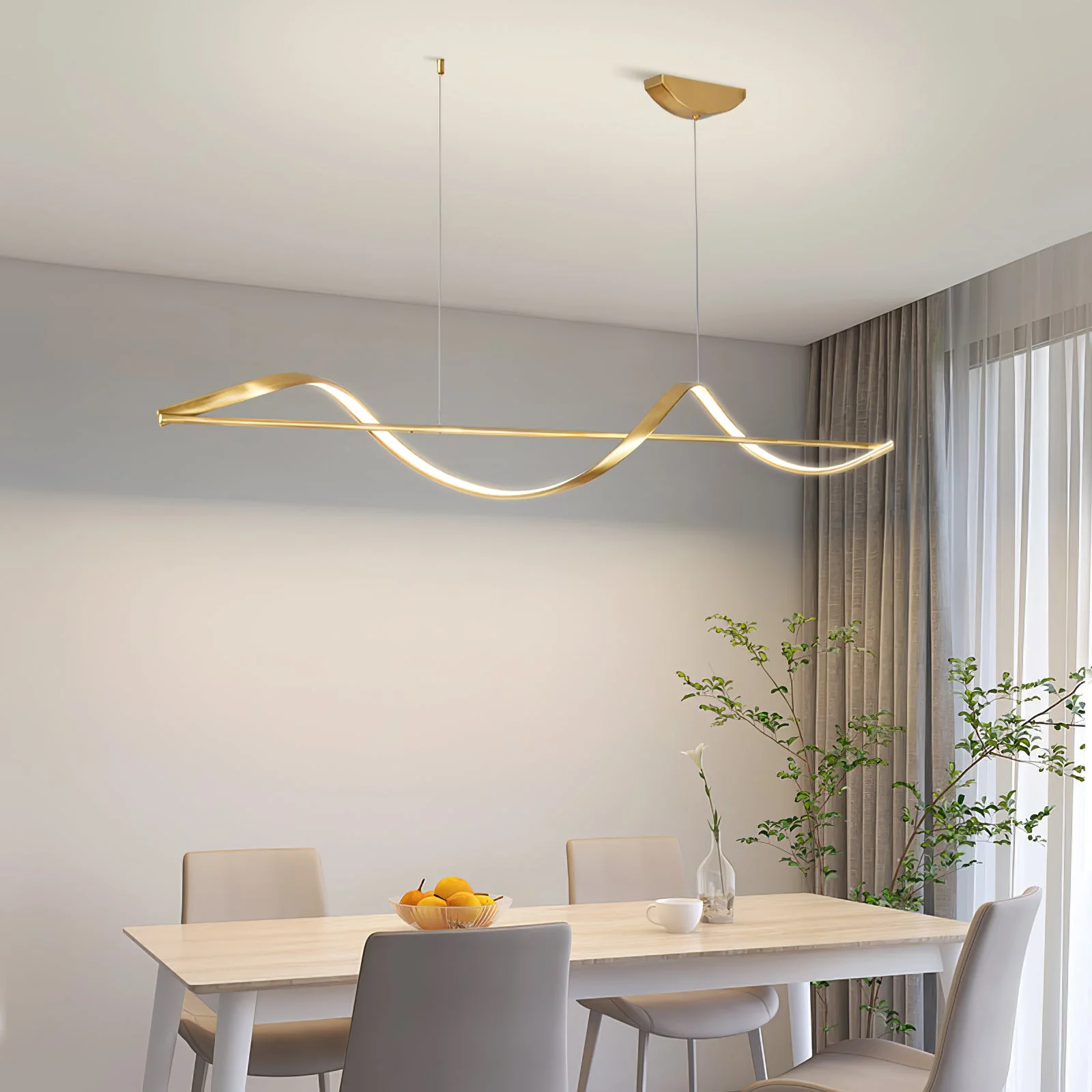 Solenne Wave Linear Pendant Light - Image 4