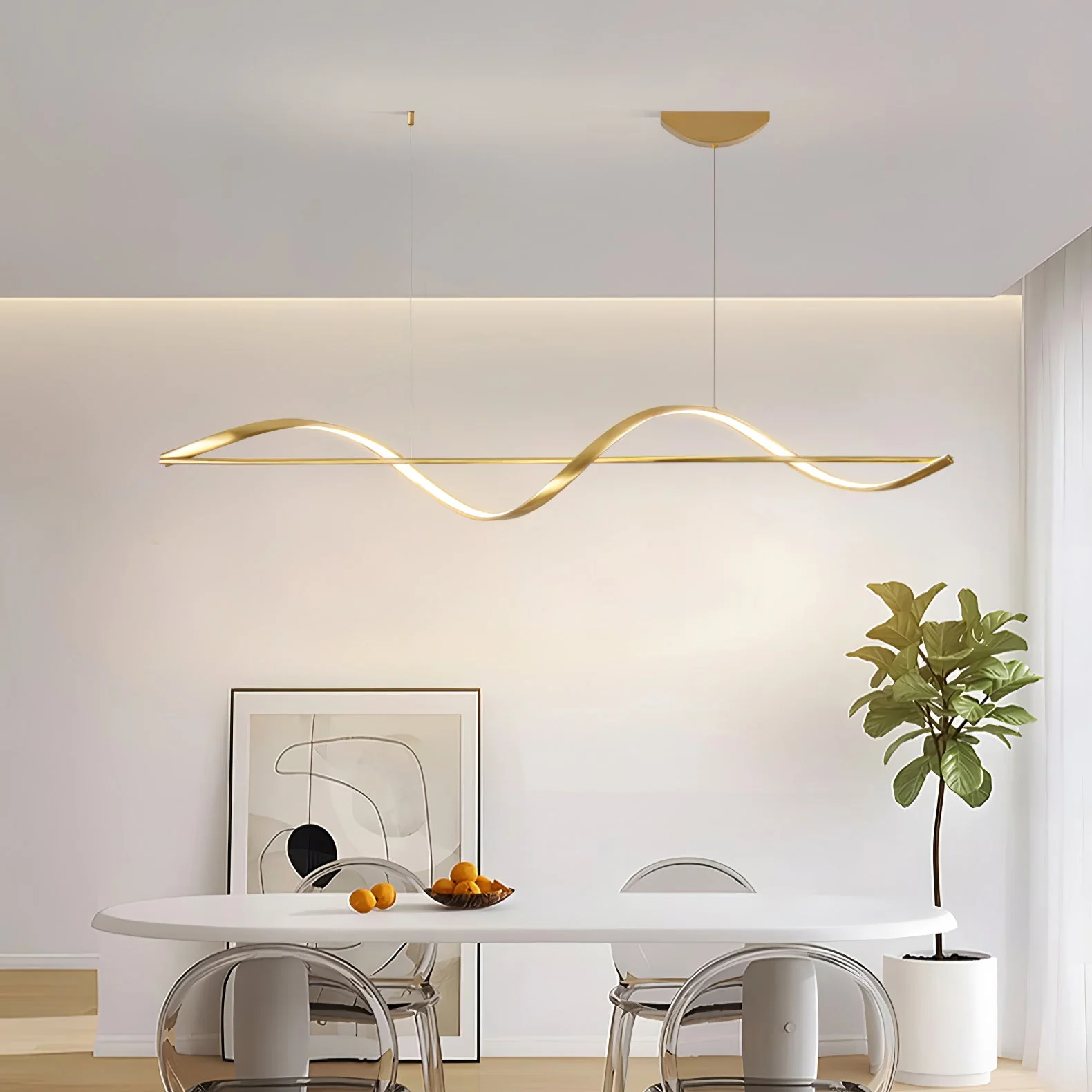 Solenne Wave Linear Pendant Light - Image 3