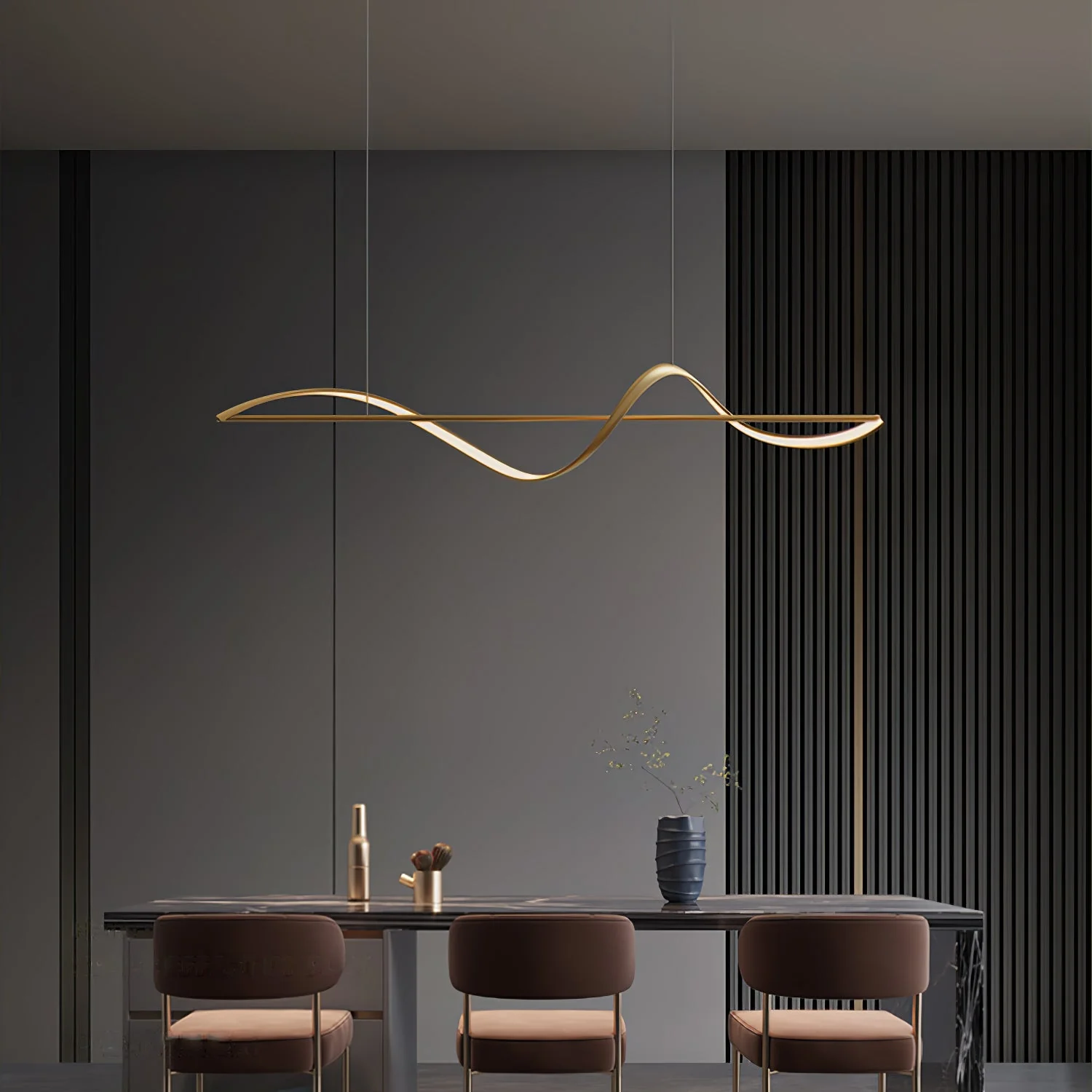 Solenne Wave Linear Pendant Light - Image 5