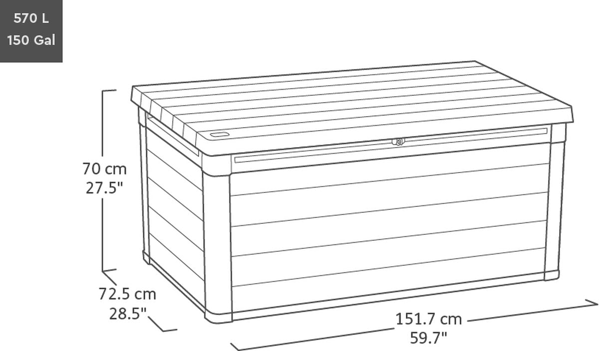 Keter Signature 570L Storage Box - Ashwood Look - Image 2