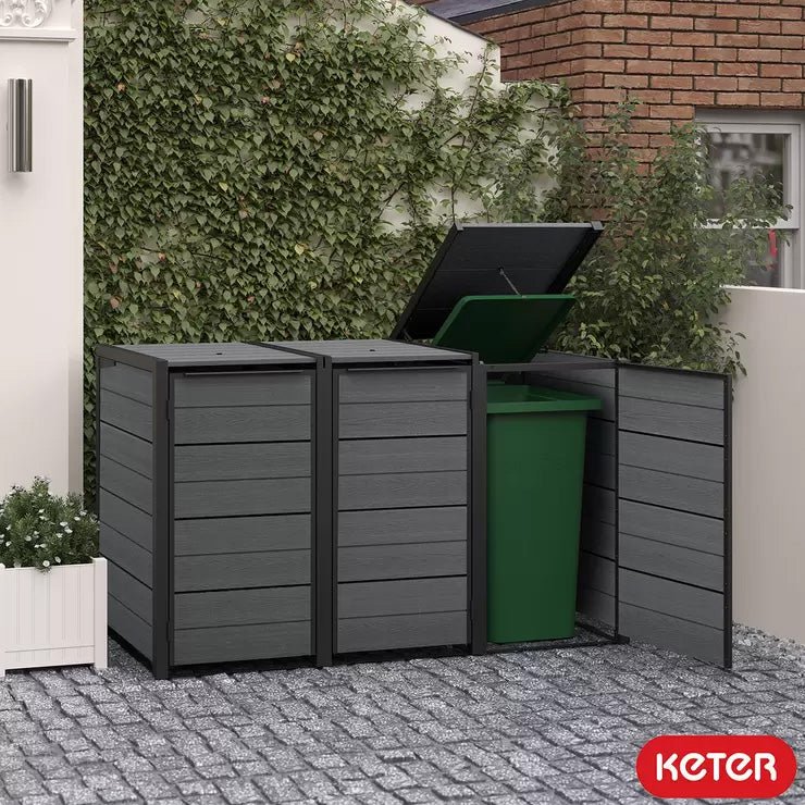 Keter Hideaway - 3 Bin (Grey) - Image 7