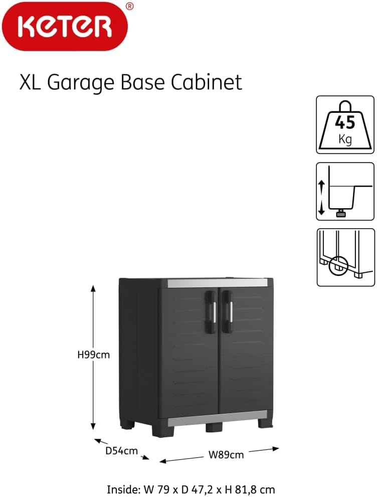 Keter XL Base/ XL Tall Storage Cabinets (Bundle) - Image 3
