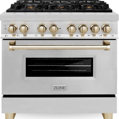 ZLINE Autograph Edition 36" 4.6 Cu. Ft. Dual Fuel Range