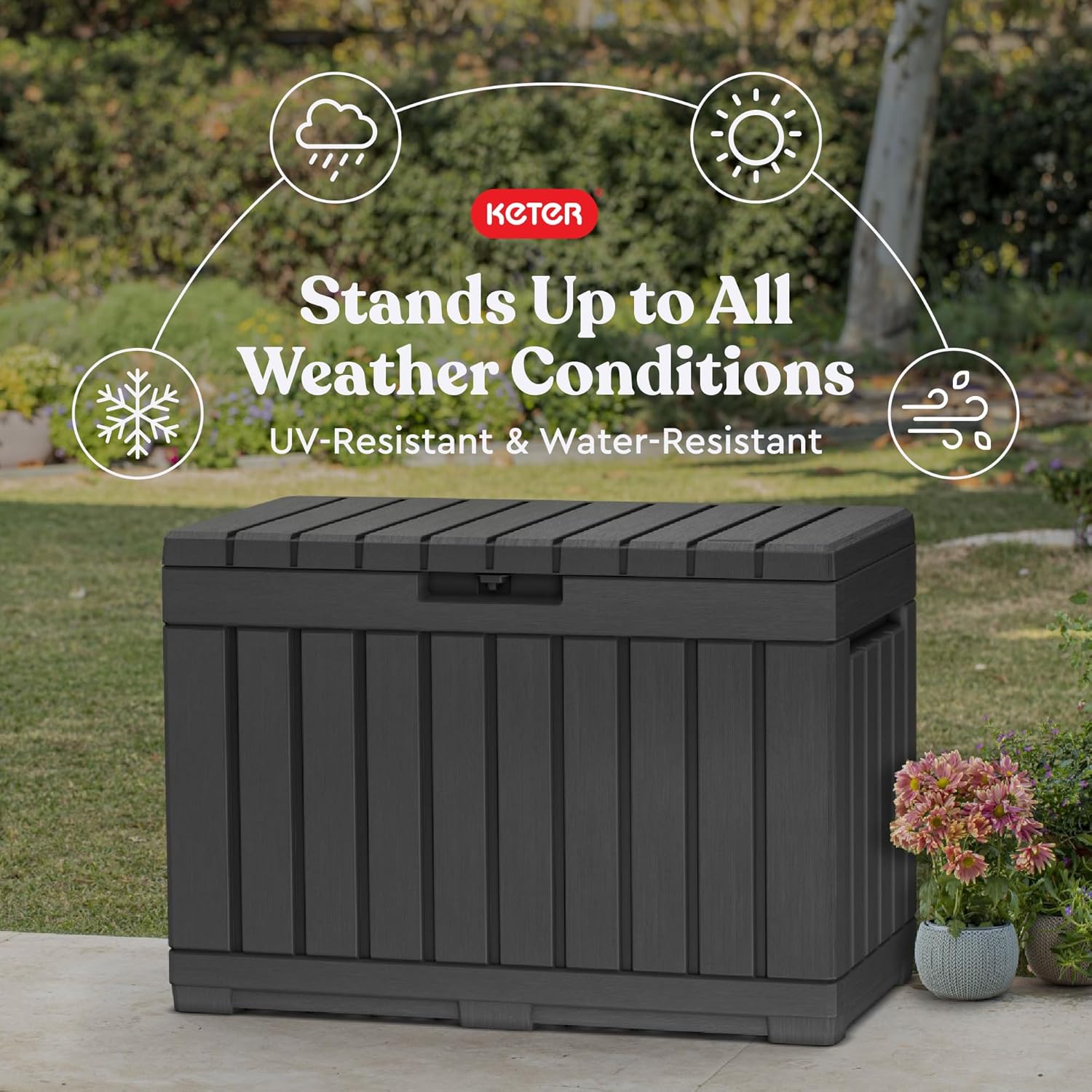 Keter Kentwood 190L Storage Box- Graphite - Image 5