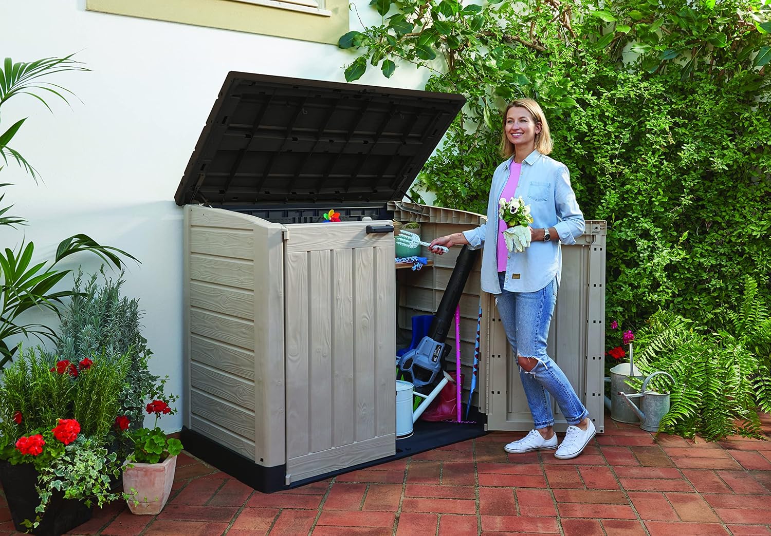 Store It Out Max Shed (Brown/Beige) 1200L - Image 12