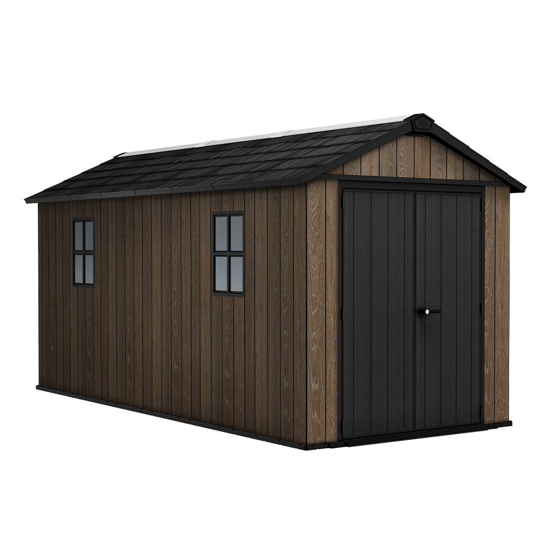 Keter Apex Shed 7.5x15 - Walnut Look (2.3 x 4.6m)