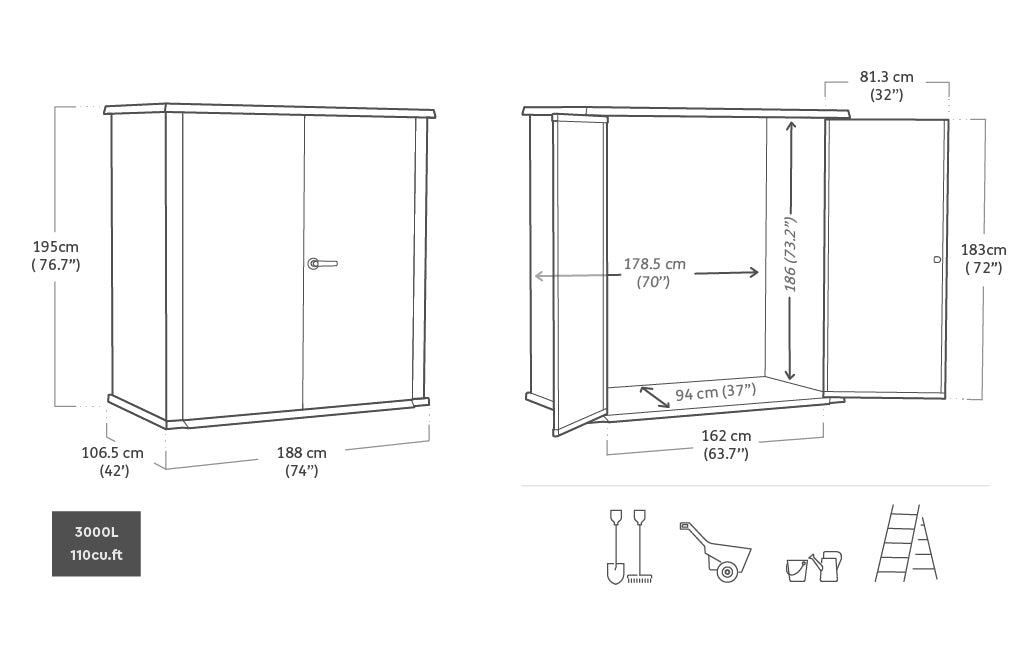 Keter Cortina Fortis XL Shed - Image 2