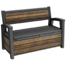 Keter Signature 227L Storage Bench - Walnut Look