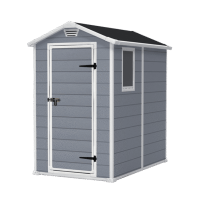Keter Manor 4 x 6 Garden Shed - Grey (1.3 x 1.9m)