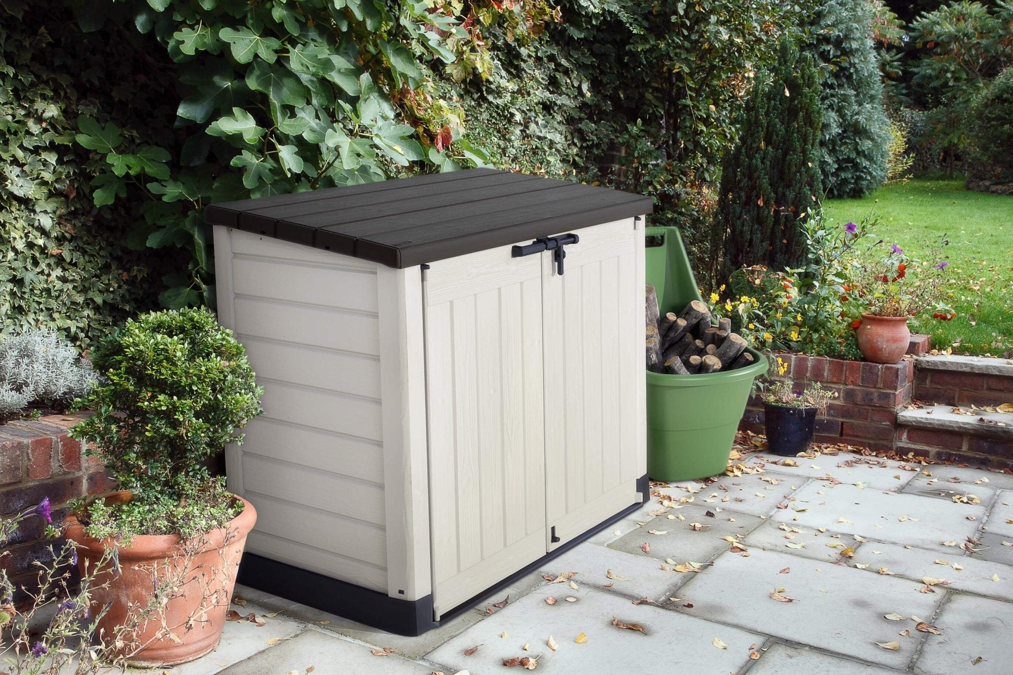 Store It Out Max Shed (Brown/Beige) 1200L - Image 9