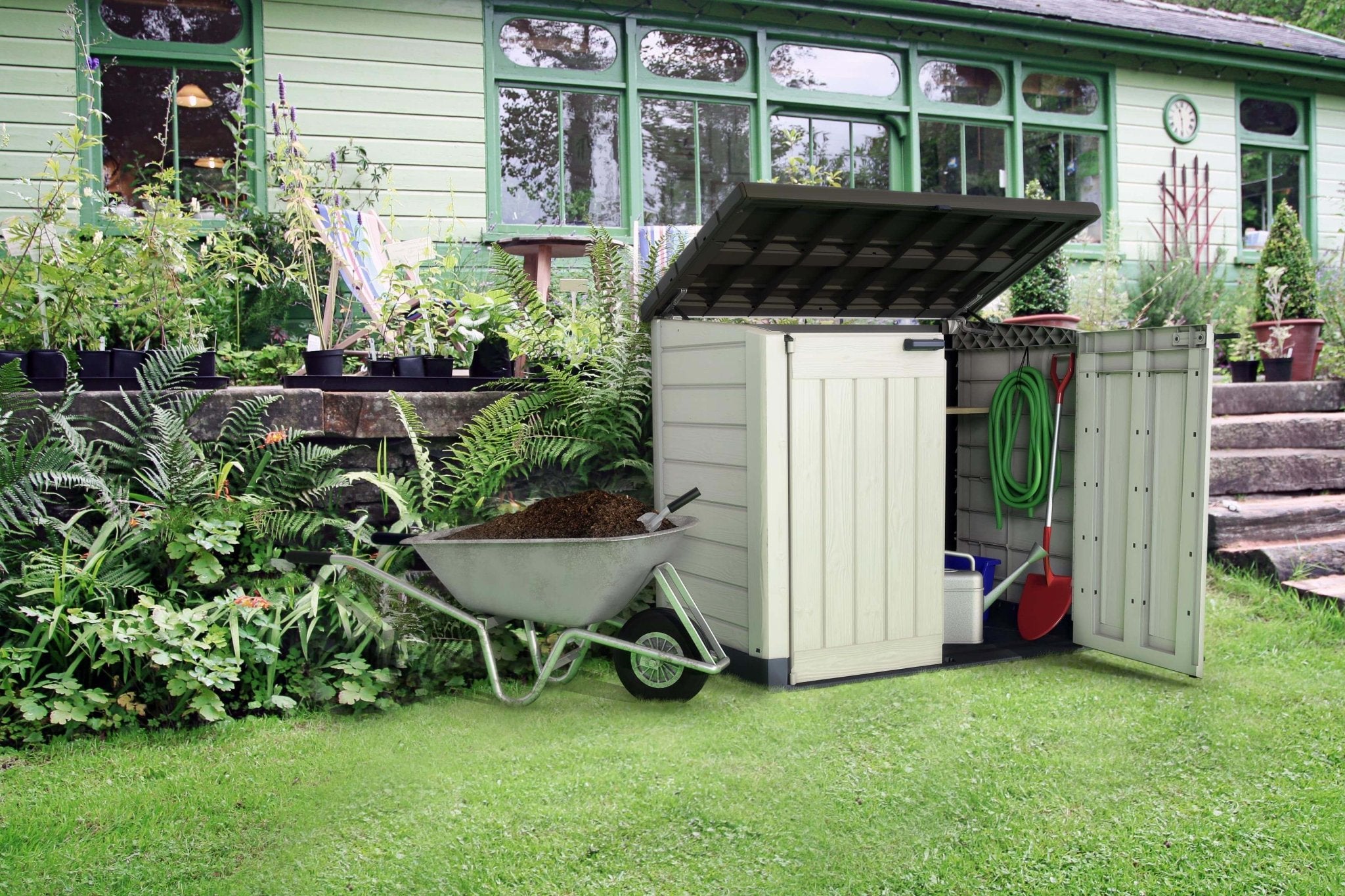 Store It Out Max Shed (Brown/Beige) 1200L - Image 10