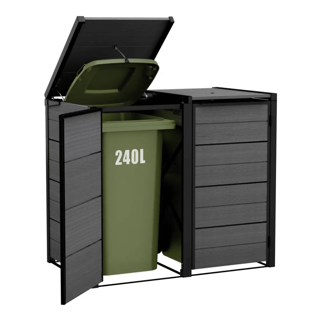Keter Hideaway - 2 Bin (Grey) - Image 2