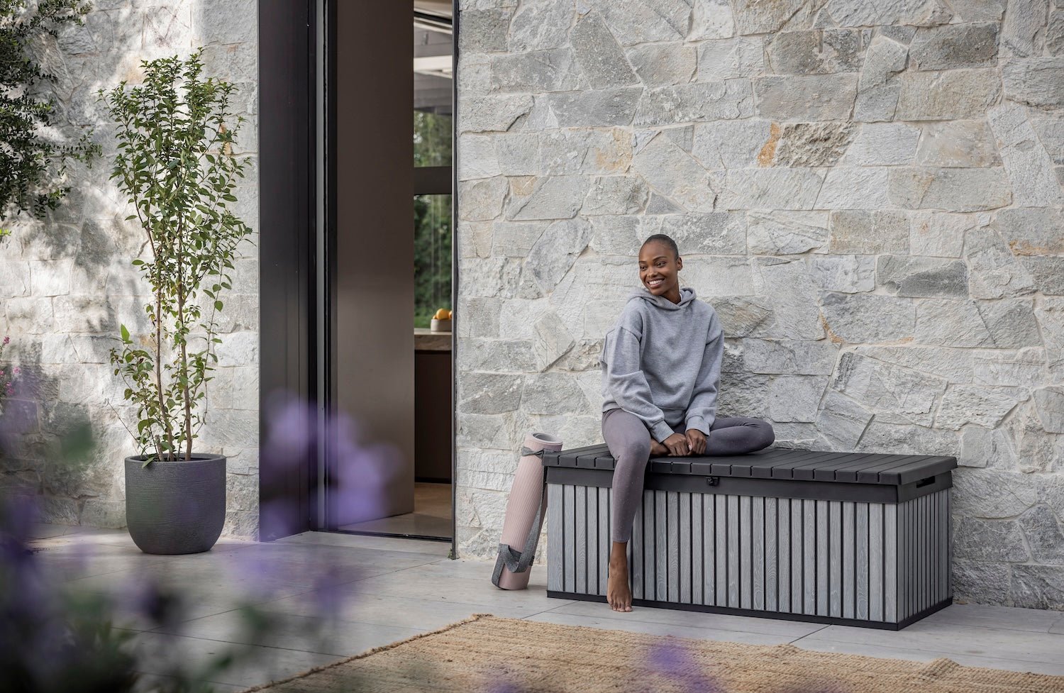 Keter Signature 380L Storage Box - Venetian Grey - Image 7
