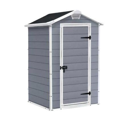 Keter Manor 4x3 Garden Shed - Grey (1.3 x 1m)