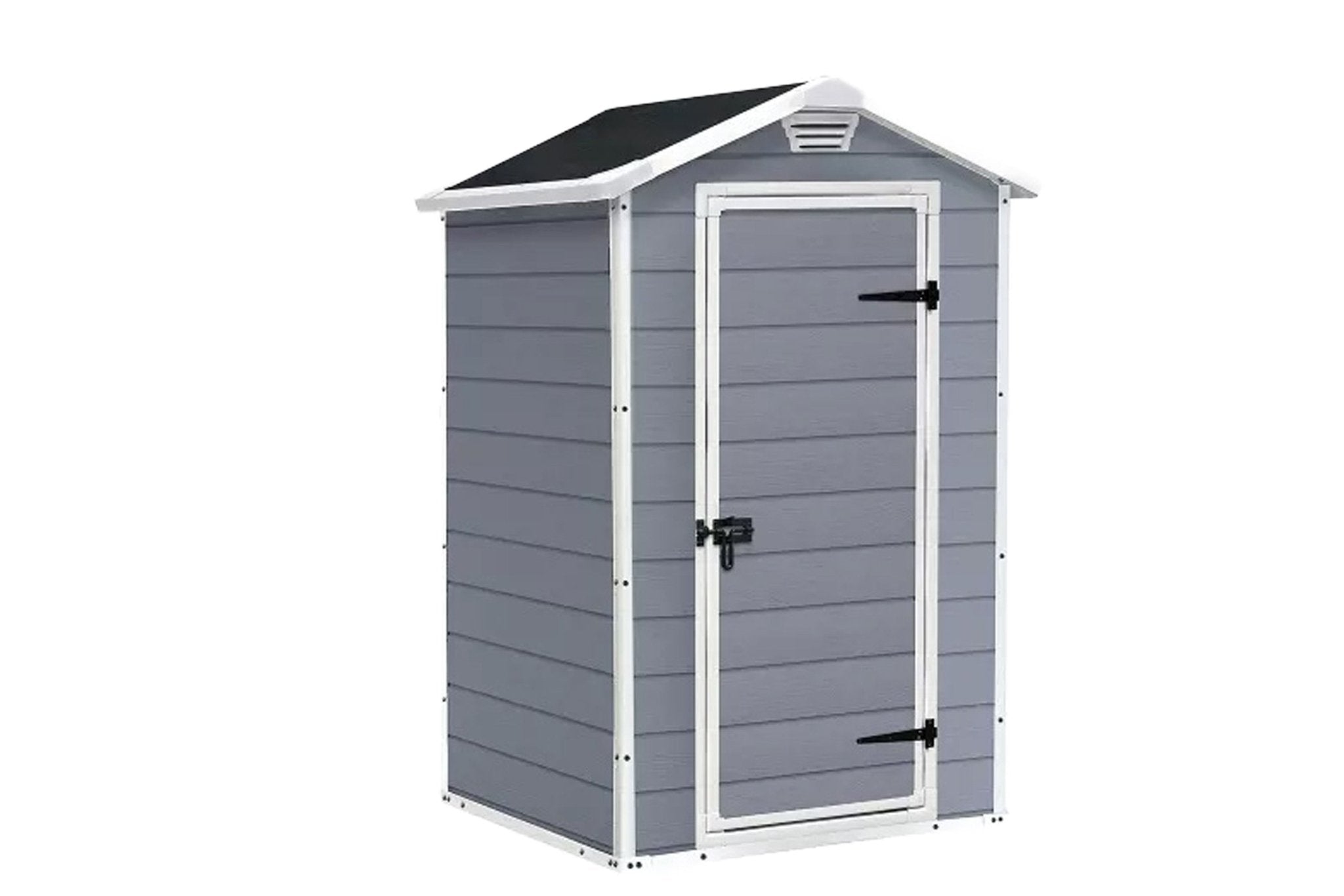 Keter Manor 4x3 Garden Shed - Grey (1.3 x 1m)