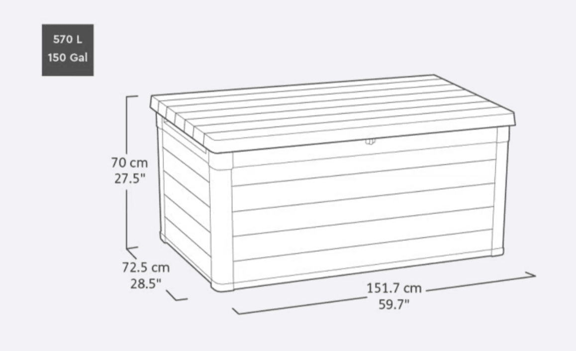 Keter Premier 570L Storage Box - Grey - Image 2